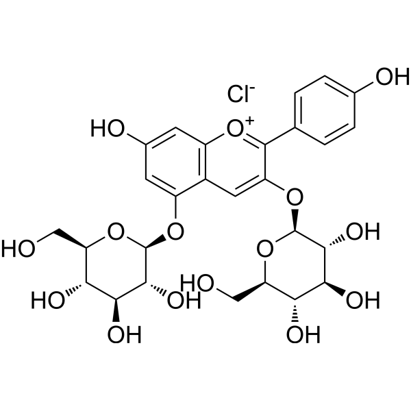 Pelargonidin 3,5-diglucoside chloride 17334-58-6